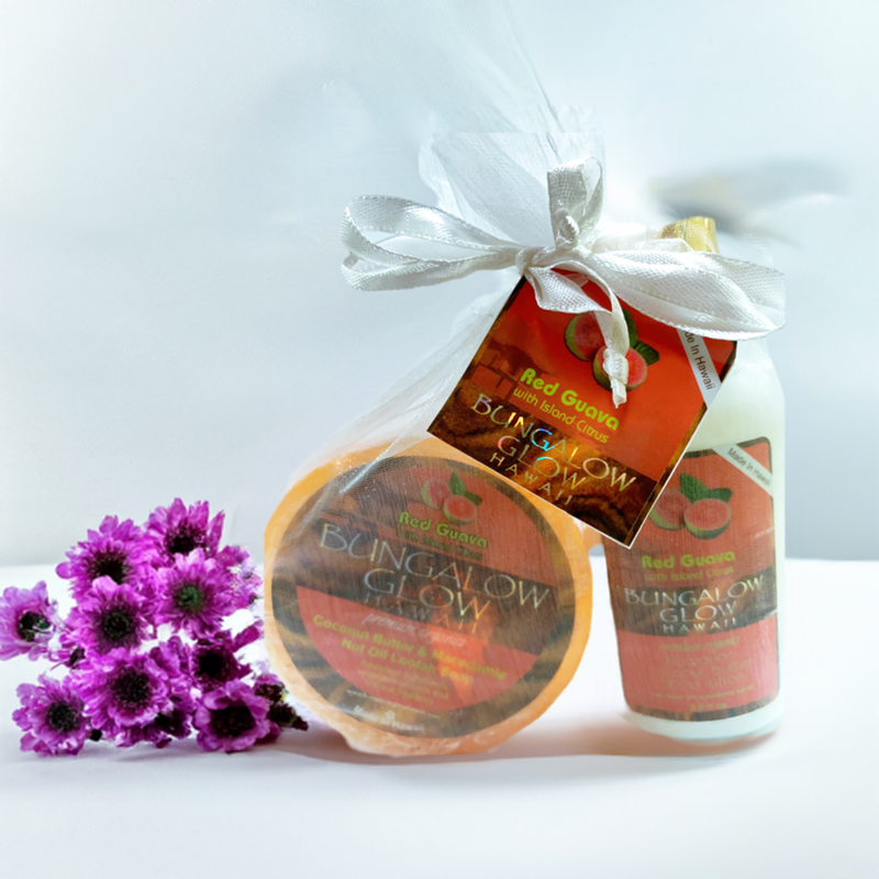 Red Guava 2oz Lotion and Loofah Soap Gift Set