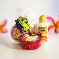 Plumeria Sunset Mini Lotion and Loofah Soap Gift Set