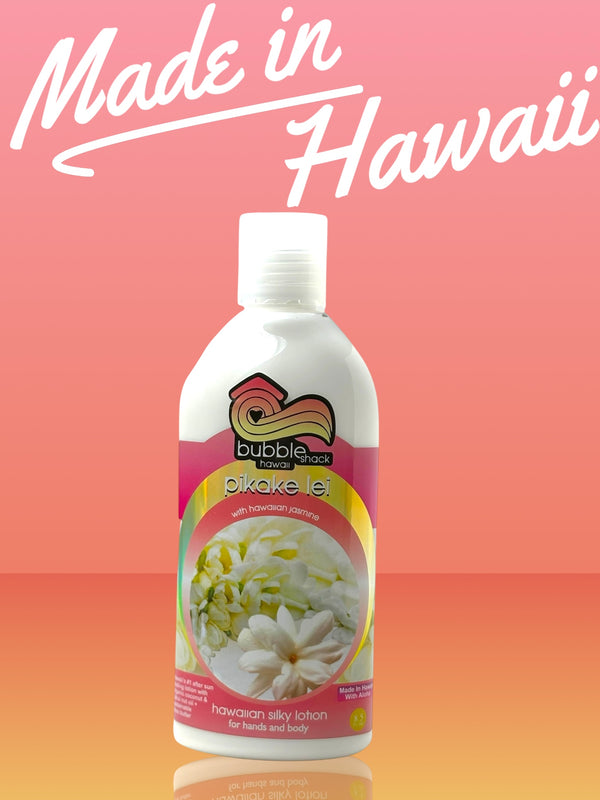 MADE IN HAWAII, Pikake Lei Kukui + Shea Hawaiian Silky Lotion 8.5oz.