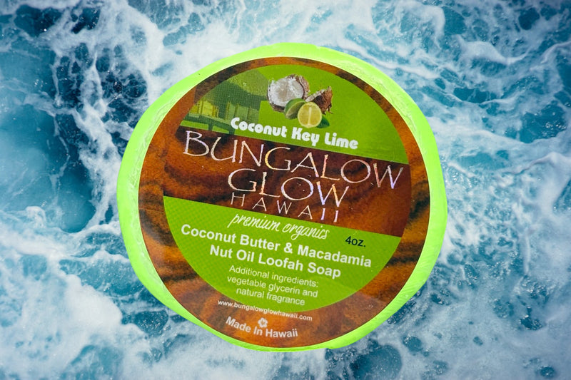 MADE IN HAWAII.Coconut Lime Verbena Loofah Soap