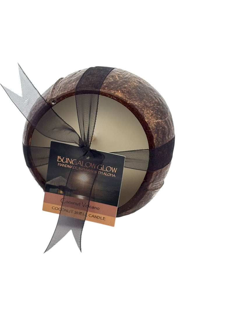 Coconut Volcano Coconut Shell Soy Candle, 12oz