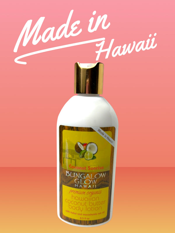 MADE IN HAWAII, Coconut Sunrise Coconut Butter Body Lotion 8.5oz.