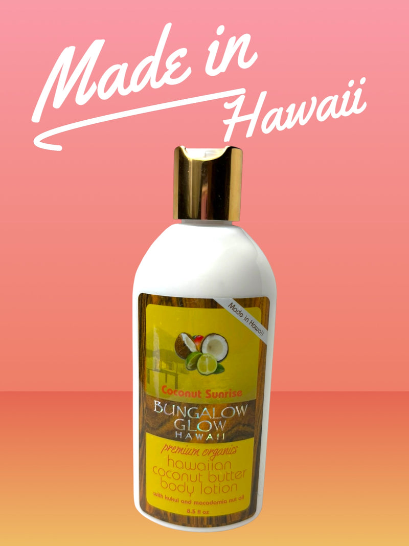 MADE IN HAWAII, Coconut Sunrise Coconut Butter Body Lotion 8.5oz.