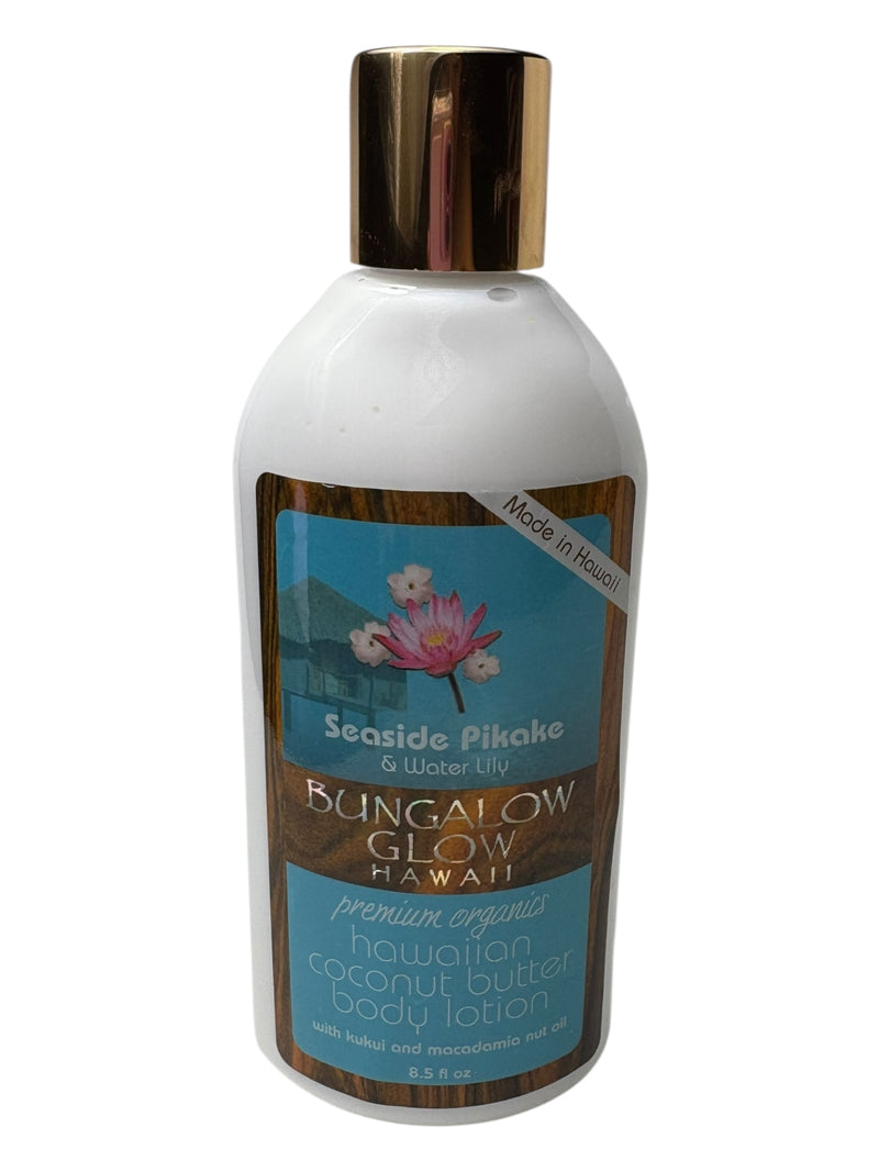 MADE IN HAWAII, Seaside Pikake + Water Lily Coconut Butter Body Lotion 8.5oz.