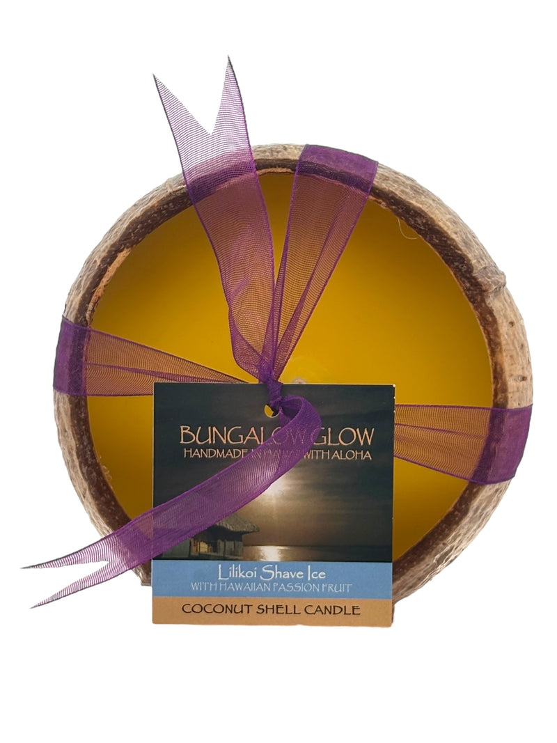 Lilikoi Shave Ice Coconut Shell Soy Candle
