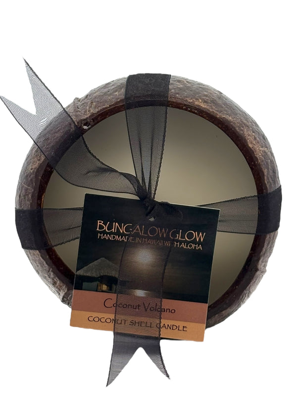 Coconut Volcano Coconut Shell Soy Candle, 12oz