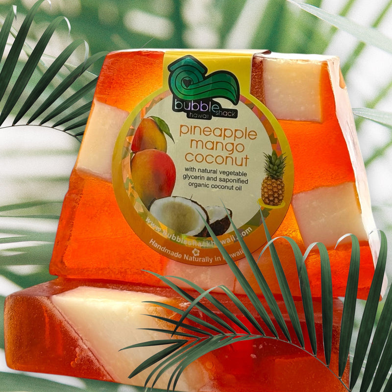 MADE IN HAWAII. Pineapple Mango Coconut Chunk Soap