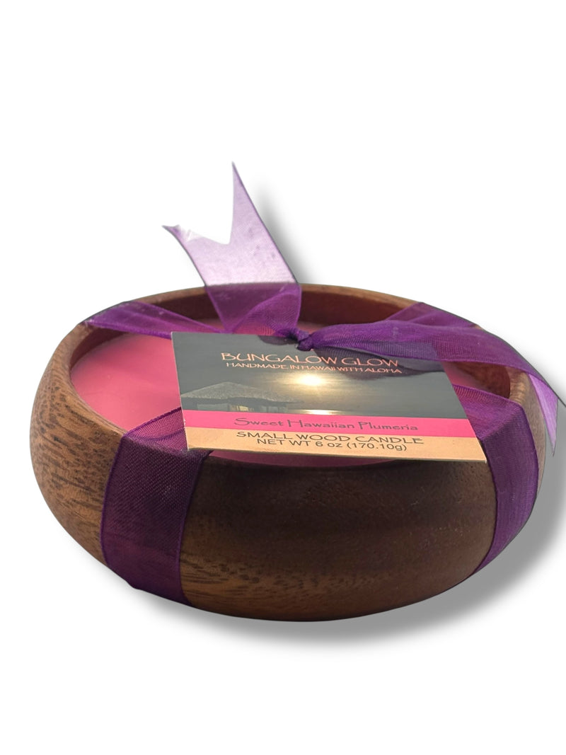 Sweet Hawaiian Plumeria Soy Poi Bowl Candle