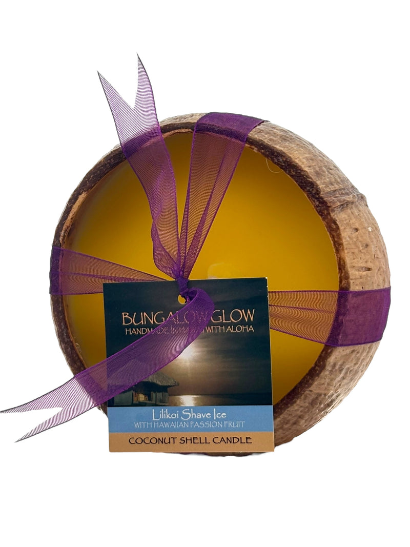 Lilikoi Shave Ice Coconut Shell Soy Candle