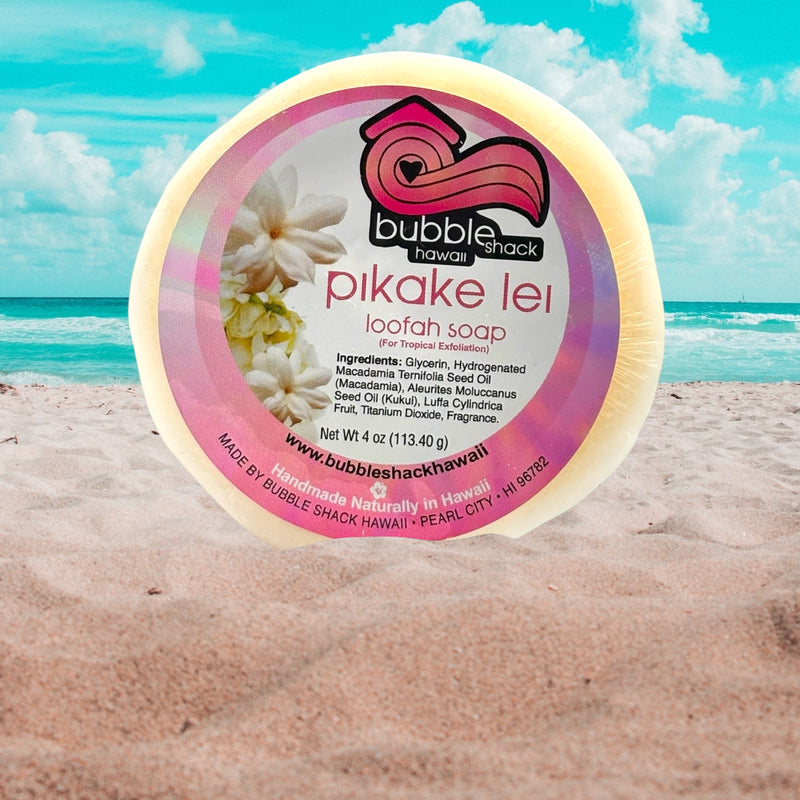 MADE IN HAWAII.Pikake Lei Loofah Soap