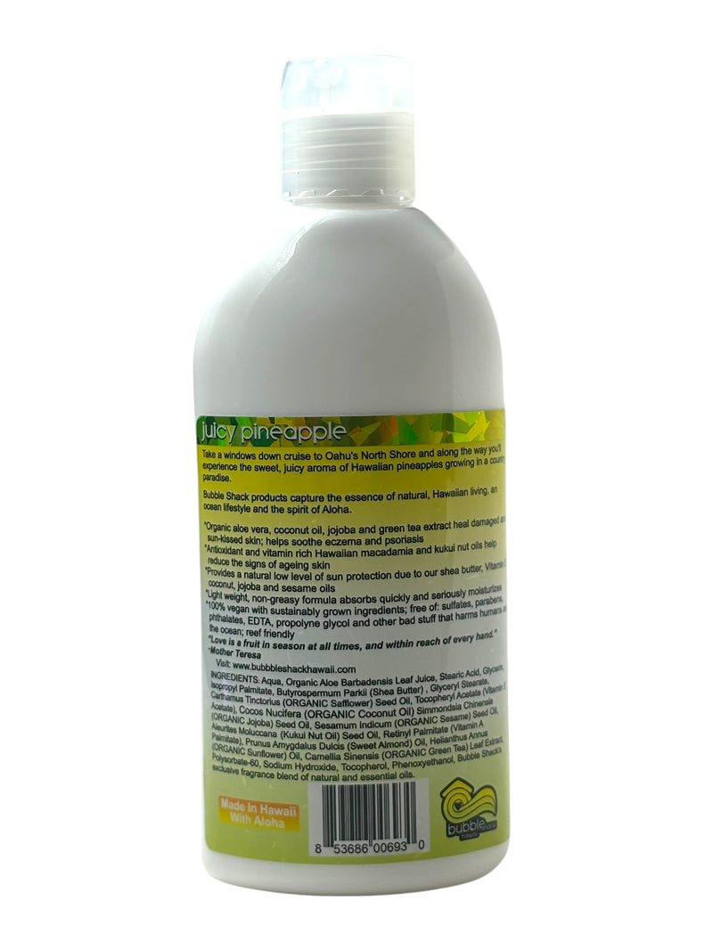 MADE IN HAWAII, Juicy Pineapple Kukui + Shea Hawaiian Silky Lotion 8.5oz.
