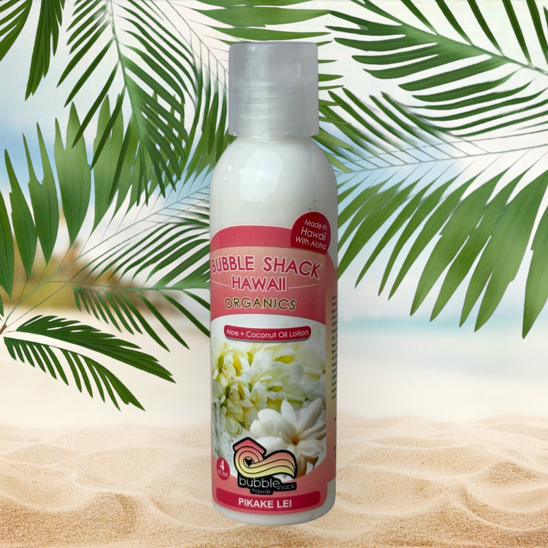 MADE IN HAWAII. Pikake Lei Kukui + Shea Hawaiian Silky Lotion 4oz