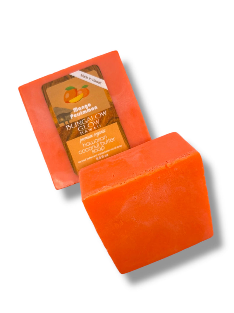 MADE IN HAWAII.Mango Persimmon Premium Organics Hawaiian Coconut Butter Soap