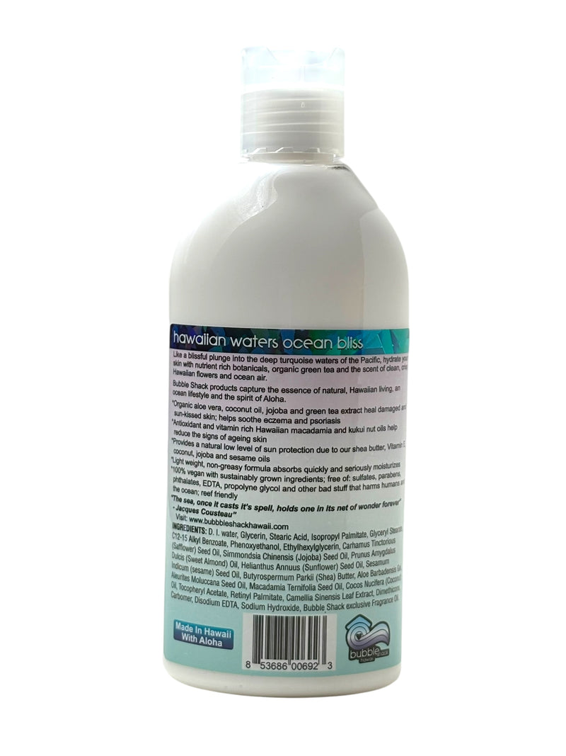 MADE IN HAWAII, Hawaiian Waters Ocean Bliss Kukui + Shea Hawaiian Silky Lotion 8.5oz.