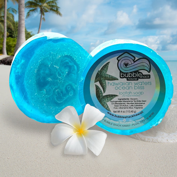 MADE IN HAWAII. Hawaiian Waters Ocean Bliss Loofah Soap