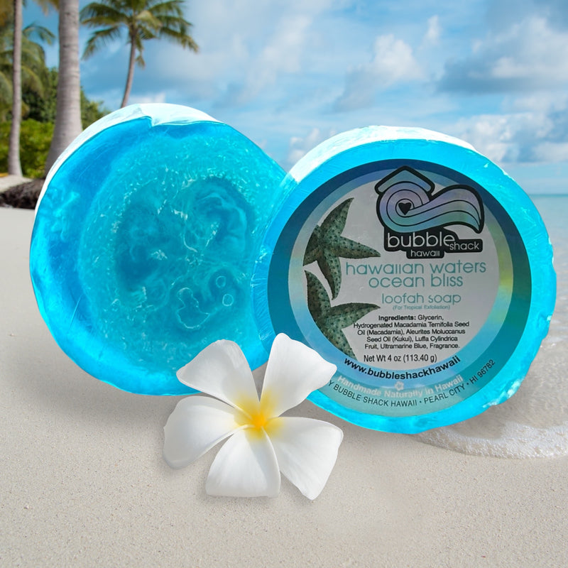 MADE IN HAWAII. Hawaiian Waters Ocean Bliss Loofah Soap