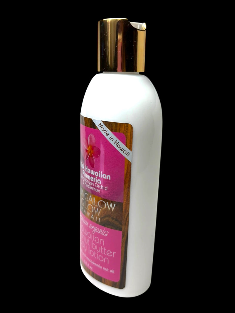 MADE IN HAWAII, Pink Hawaiian Plumeria Coconut Butter Body Lotion 8.5oz.