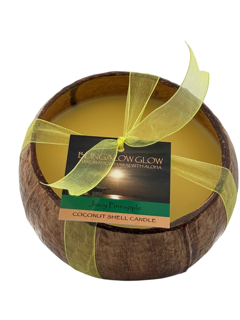 Juicy Pineapple Coconut Shell Soy Candle,12oz