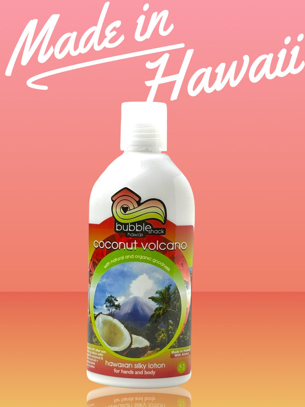 MADE IN HAWAII, Coconut Volcano Kukui + Shea Hawaiian Silky Lotion 8.5oz.