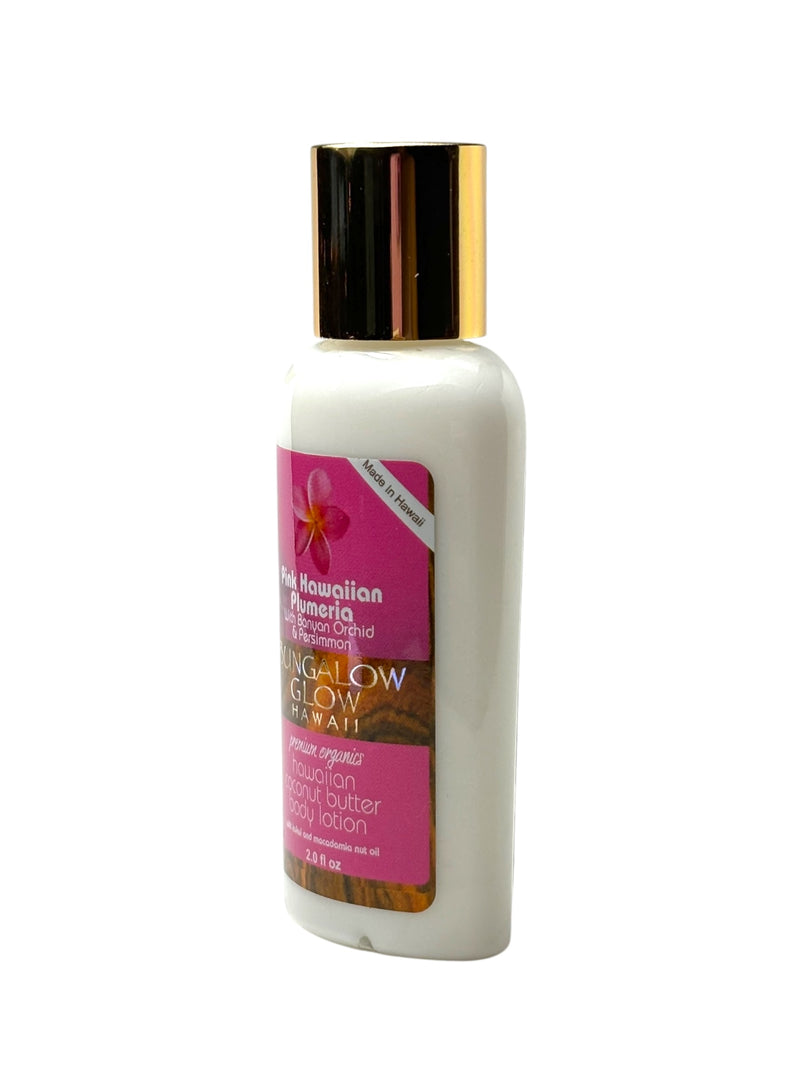 MADE IN HAWAII, Pink Hawaiian Plumeria Coconut Butter Body Lotion 2oz.