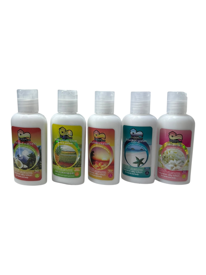 MADE IN HAWAII, Set of Five -2oz Kukui + Shea Hawaiian Silky Lotions.