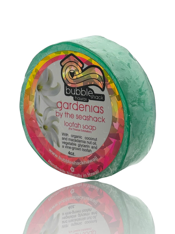 MADE IN HAWAII.Gardenias by the Seashack Loofah Soap