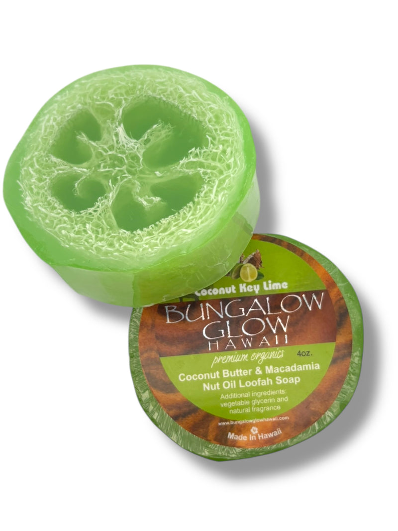 MADE IN HAWAII.Coconut Lime Verbena Loofah Soap