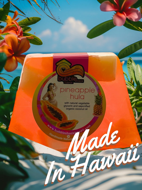 MADE IN HAWAII. Pineapple Hula Chunk Soap