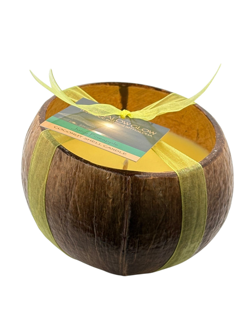 Juicy Pineapple Coconut Shell Soy Candle,12oz