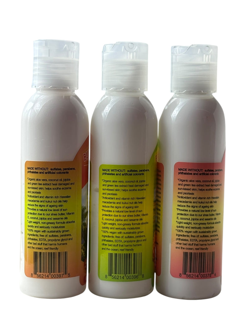 MADE IN HAWAII, 4oz Bubble Shack Classics 3 Pack with Travel Case.