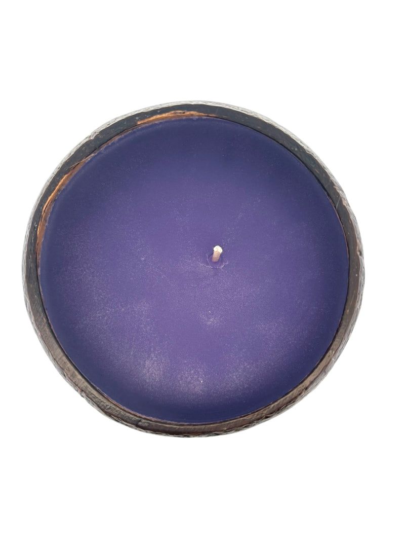 Hawaiian Super Lavender Coconut Shell Soy Candle,12oz