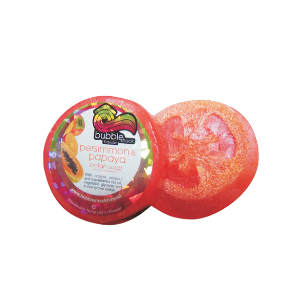 Persimmon and Papaya Loofah Soap