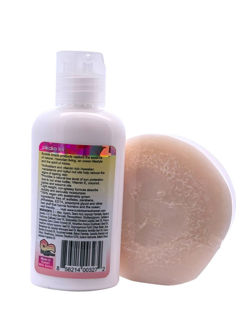 MADE IN HAWAII, Pikake Lei Loofah Lather/Soy Poi Candle Gift Set.