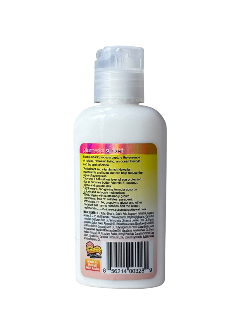 MADE IN HAWAII, Plumeria Sunset Kukui + Shea Hawaiian Silky Lotion 2oz.