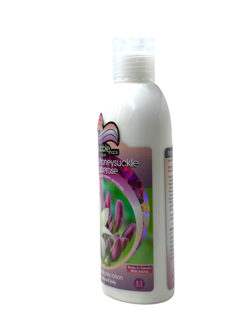 MADE IN HAWAII, Tropical Honeysuckle + Tuberose Kukui + Shea Hawaiian Silky Lotion 8.5oz.
