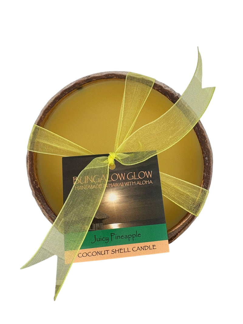 Juicy Pineapple Coconut Shell Soy Candle,12oz