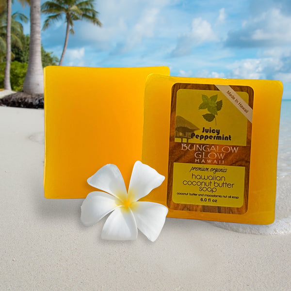 Juicy Peppermint Premium Organics Hawaiian Coconut Butter Soap