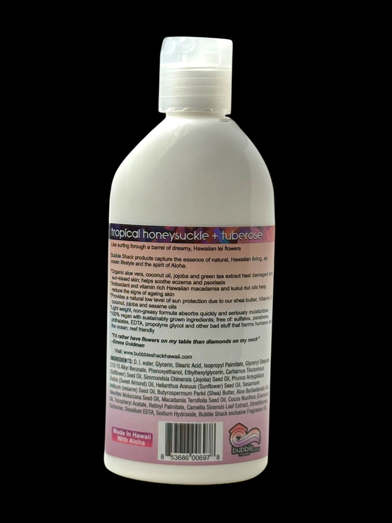 MADE IN HAWAII, Tropical Honeysuckle + Tuberose Kukui + Shea Hawaiian Silky Lotion 8.5oz.