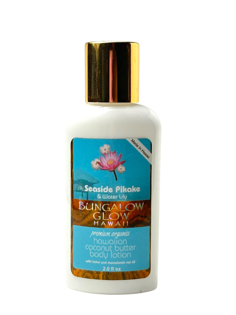 MADE IN HAWAII, Seaside Pikake + Water Lily Coconut Butter Body Lotion 2oz.