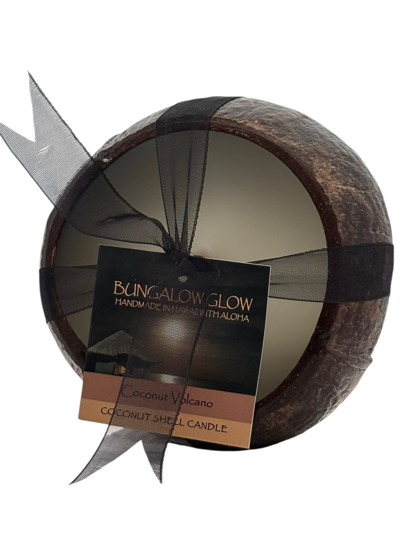 Coconut Volcano Coconut Shell Soy Candle, 12oz
