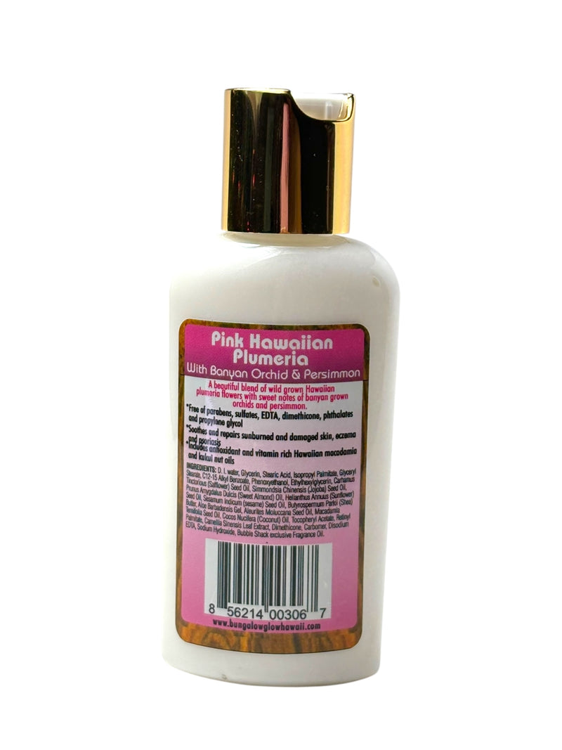 MADE IN HAWAII, Pink Hawaiian Plumeria Coconut Butter Body Lotion 2oz.