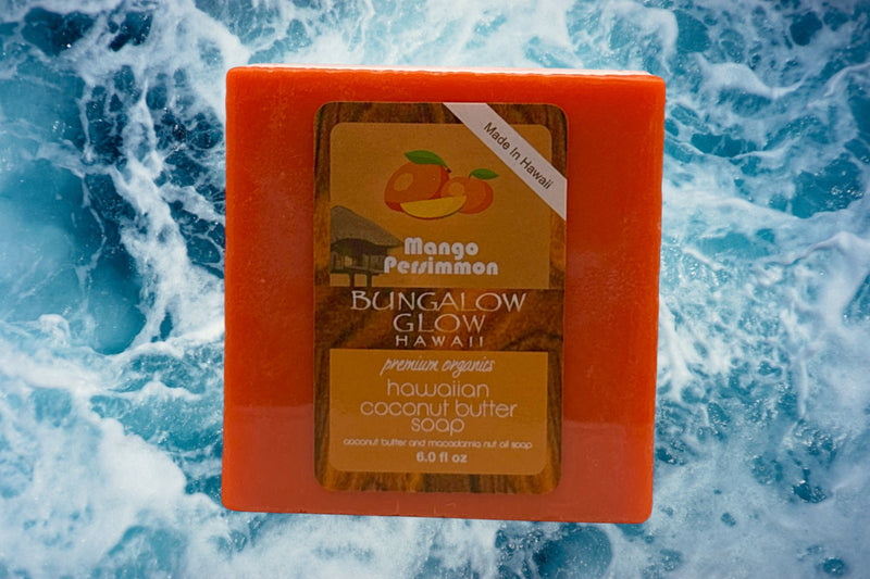MADE IN HAWAII.Mango Persimmon Premium Organics Hawaiian Coconut Butter Soap