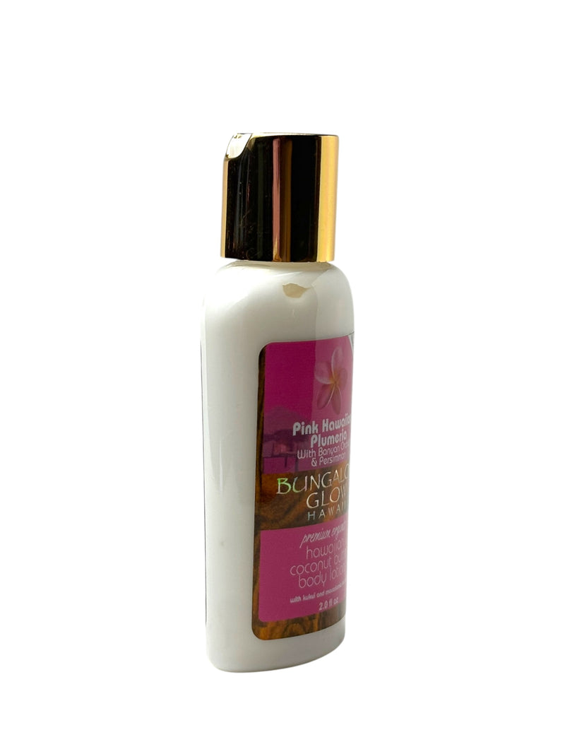 MADE IN HAWAII, Pink Hawaiian Plumeria Coconut Butter Body Lotion 2oz.