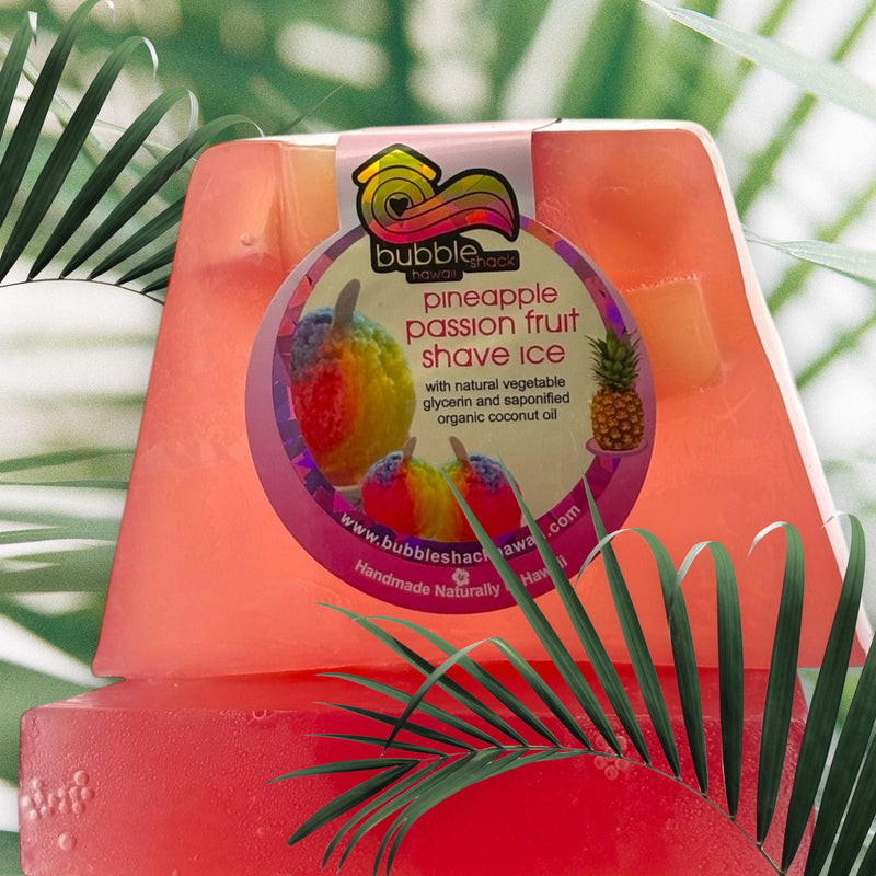 MADE IN HAWAII.Pineapple Passionfruit Shave Ice Chunk Soap