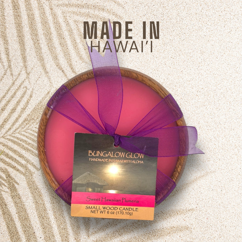 Sweet Hawaiian Plumeria Soy Poi Bowl Candle