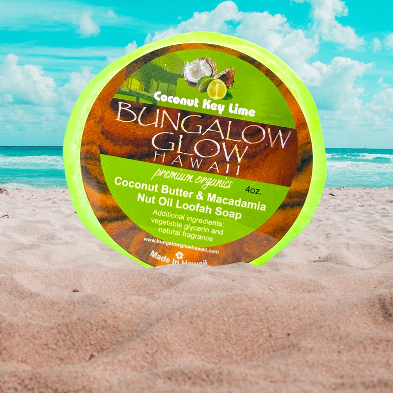 MADE IN HAWAII.Coconut Lime Verbena Loofah Soap