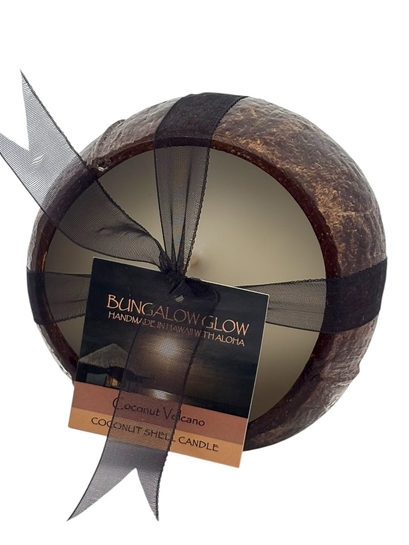 Coconut Volcano Coconut Shell Soy Candle, 12oz