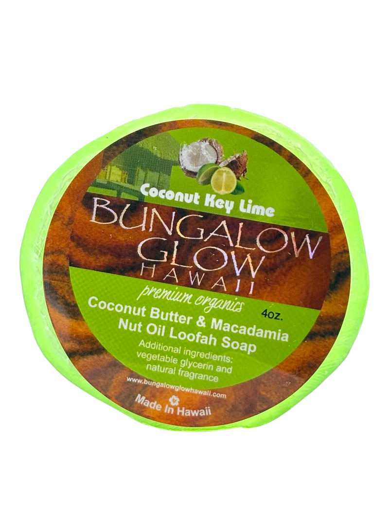 MADE IN HAWAII.Coconut Lime Verbena Loofah Soap