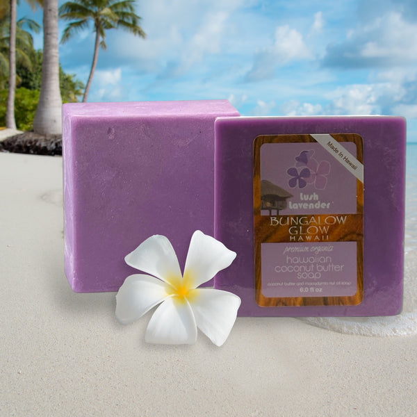 MADE IN HAWAII. Lush Lavender Premium Organics Hawaiian Coconut Butter Soap