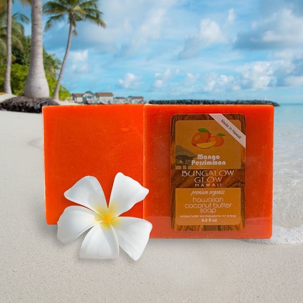 MADE IN HAWAII.Mango Persimmon Premium Organics Hawaiian Coconut Butter Soap